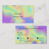 Bright Holographic Makeup Hair Lash Nail Beauty Bu Visitekaartje (Voorkant / Achterkant)