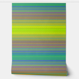 Bright Horizontal Stripes Green Blue Yellow Modern Behang