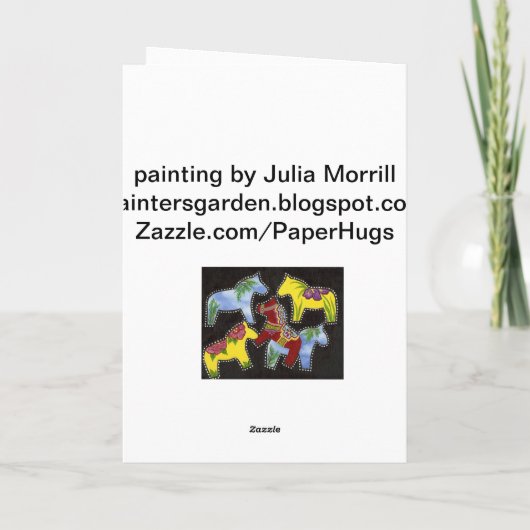 Bright Horses Birthday Kaart (Achterkant)