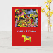 Bright Horses Birthday Kaart (Gele Bloem)