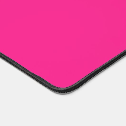 Bright Hot Pink gepersonaliseerde scriptnaam Stijl Bureaumat (Hoek)