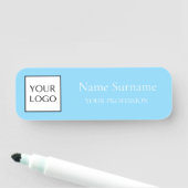 Bright Hot Pink Logo Promotional Naamplaatje (In situ)