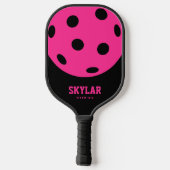 Bright Hot-roze zakformaat, aangepast Pickleball Paddle (Achterkant)