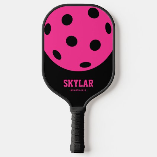 Bright Hot-roze zakformaat, aangepast Pickleball Paddle (Achterkant)