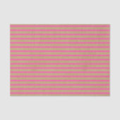 Bright Hot Summer Pink Stripes Faux Brown Kraft Tissuepapier (Voorkant)