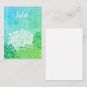 Bright Hydrangea Blooms Flat Note Kaart Notitiekaartje (Voorkant / Achterkant)