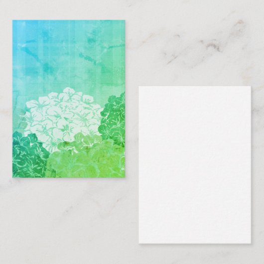 Bright Hydrangea Blooms Flat Note Kaart Notitiekaartje (Voorkant / Achterkant)