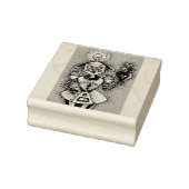 BRIGHT IDEA HEARTS, GIRL ROBOT RUBBER STAMP Med Rubberstempel (Stempel)