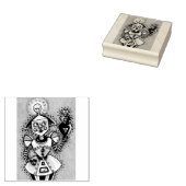 BRIGHT IDEA HEARTS, GIRL ROBOT RUBBER STAMP Med Rubberstempel (Gestempeld)