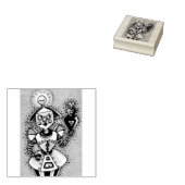 BRIGHT IDEA MEISJE ROBOT SCI FI RUBBER STEMPEL (Gestempeld)