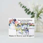 Bright Idea Snowman Briefkaart (Staand voorkant)