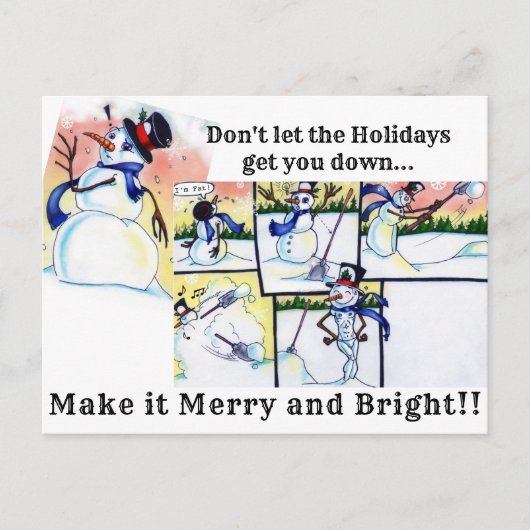 Bright Idea Snowman Briefkaart (Voorkant)