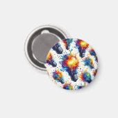 Bright Ideas - Colorful Light Bulb Pattern with Ab Magneet (Voorkant / Achterkant)