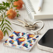 Bright Ideas - Colorful Light Bulb Pattern with Ab Sleutelhanger (Voorkant Rechts)
