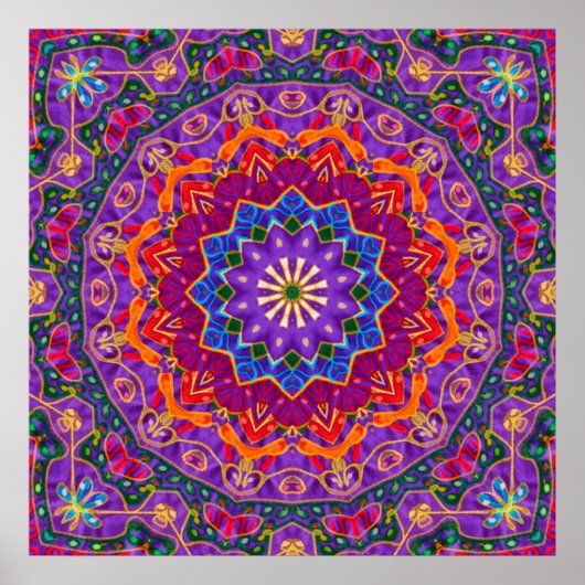 Bright India Mandala Poster (Voorkant)