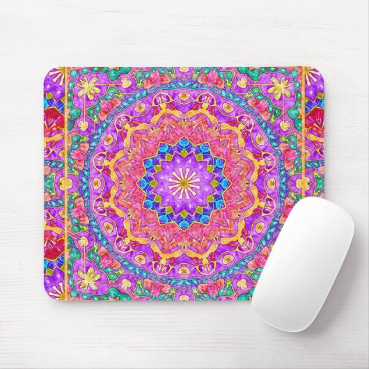 Bright India Waterverf Mandala Mousepad Muismat (Met muis)