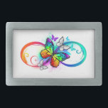 Bright infinity with rainbow butterfly  gesp<br><div class="desc">Multicolor,  bright,  symbol of infinity with rainbow,  detailed butterfly monarch. Rainbow butterfly. Rainbow infinity.</div>