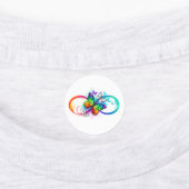 Bright infinity with rainbow butterfly labels (Aangebracht)