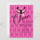 Bright Iridescent Silouhette Cheerleader Birthday Kaart (Voorkant)