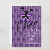 Bright Iridescent Silouhette Cheerleader Birthday Kaart (Voorkant)