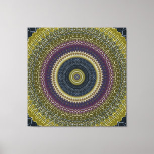 Bright Jewel Mandala Canvas Afdruk