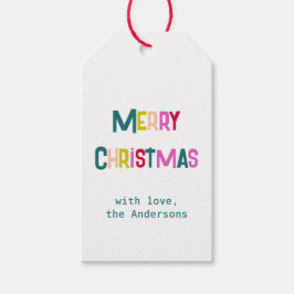 Bright & Joyful Merry Christmas Pine Green Cadeaulabel