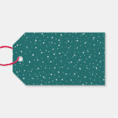 Bright & Joyful Merry Christmas Pine Green Cadeaulabel (Achterkant Horizontaal)