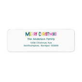 Bright & Joyful Merry Christmas Pine Green Etiket (Voorkant)