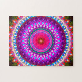 Bright Kaleidoscopisch Mandala Art Legpuzzel