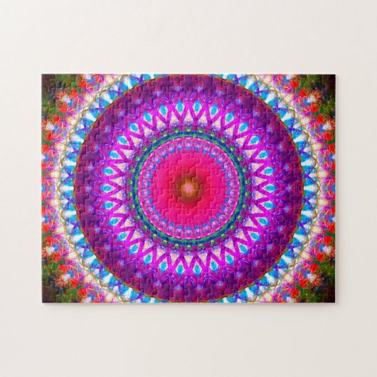 Bright Kaleidoscopisch Mandala Art Legpuzzel (Horizontaal)