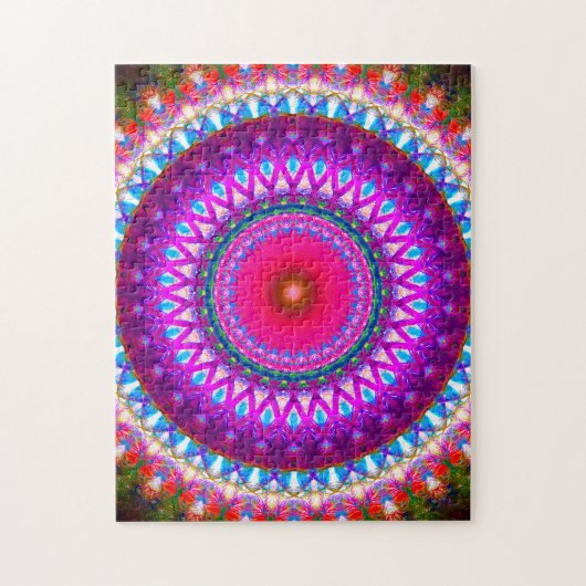 Bright Kaleidoscopisch Mandala Art Legpuzzel (Verticaal)