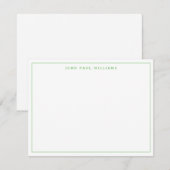 Bright Kelly Green Modern Professional Thin Border Notitiekaartje (Voorkant / Achterkant)