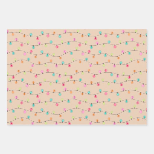 Bright kerstlampje Kraft Inpakpapier Vel (Voorkant 2)