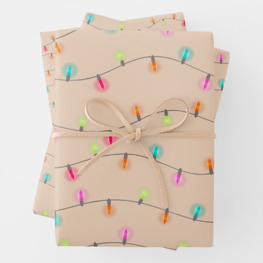 Bright kerstlampje Kraft Inpakpapier Vel (In situ)