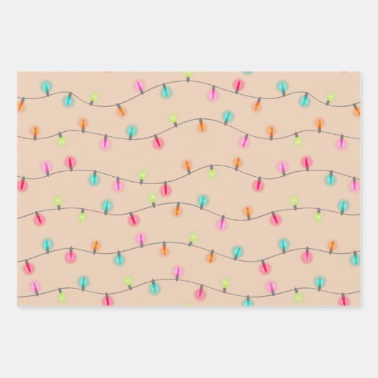 Bright kerstlampje Kraft Inpakpapier Vel (Voorkant)