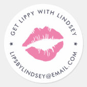 Bright Kiss | Lip Product Distributor Ronde Sticker (Voorkant)