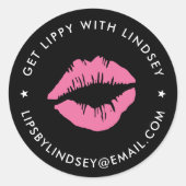 Bright Kiss | Lip Product Distributor Ronde Sticker (Voorkant)