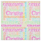 Bright kleurennaam modern gepersonaliseerd collage stof (Swatch)