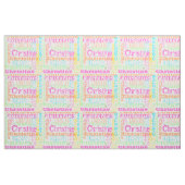 Bright kleurennaam modern gepersonaliseerd collage stof (Fat Quarter)
