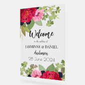 Bright & Kleurrijke Bloementuin Boeket Bruiloft Acryl Bord (Hoek)