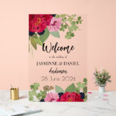 Bright & Kleurrijke Bloementuin Boeket Bruiloft Acryl Bord (Huwelijk)