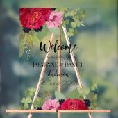 Bright & Kleurrijke Bloementuin Boeket Bruiloft Acryl Bord (Neutraal)