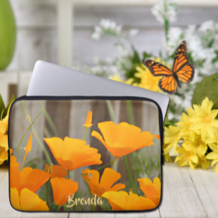 Bright kleurrijke Californische pap's op maat Laptop Sleeve