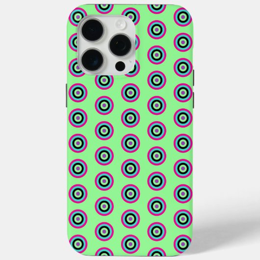 Bright Kleurrijke Cirkels Hoesje voor iPhone 15 Pr (Achterkant)
