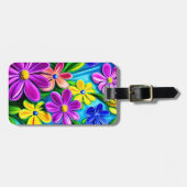 Bright kleurrijke Daisy Flowers Bagagelabel (Voorkant horizontaal)