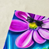 Bright kleurrijke Daisy Flowers Strandlaken (In situ)