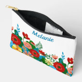 Bright kleurrijke Floral Bouquet gepersonaliseerd Etui (Open)