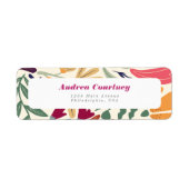 Bright kleurrijke mismatch Floral Vrijgezellenfees Etiket (Voorkant)