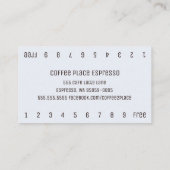 Bright koffie beslaat eenvoudig dubbele streep klantenkaartje (Achterkant)