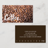 Bright Koffiebonen eenvoudige gebergte Punch-kaart Klantenkaartje (Voorkant / Achterkant)